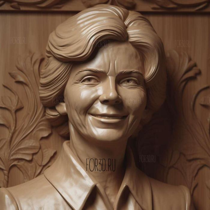 Laura Bush 2 stl model for CNC